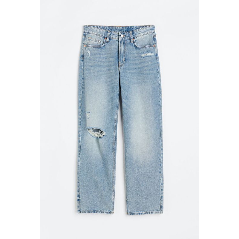 Jual H*M baggy low waist celana panjang jeans wanita (sale defect