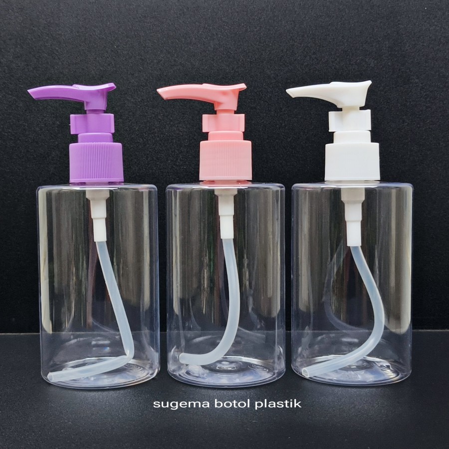 Jual Botol Sabun Cair 250ml Pump Lotion Pet Plastik / Botol Pump Clip ...