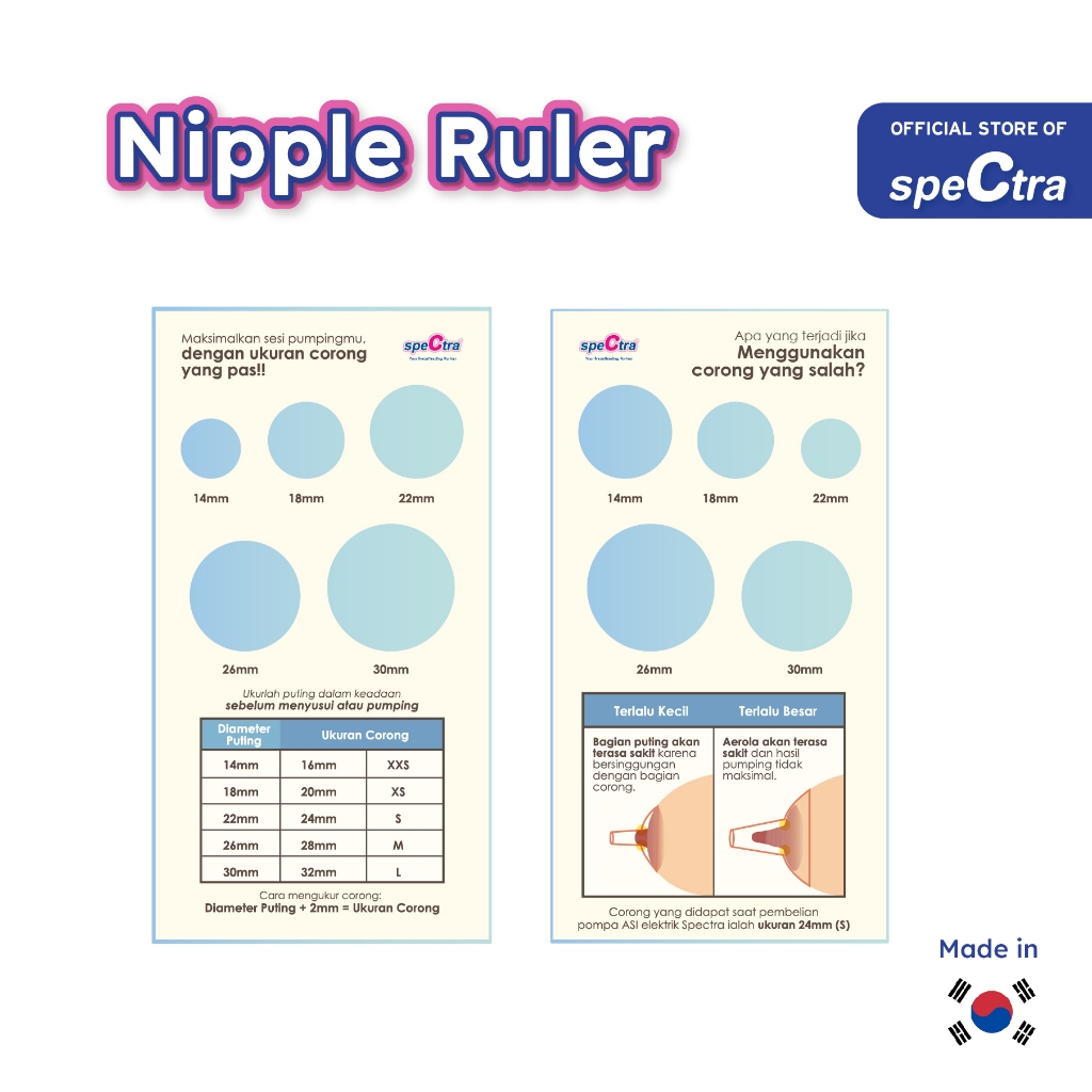 Jual Spectra Nipple Ruler - Alat Ukur Diameter Puting | Shopee Indonesia