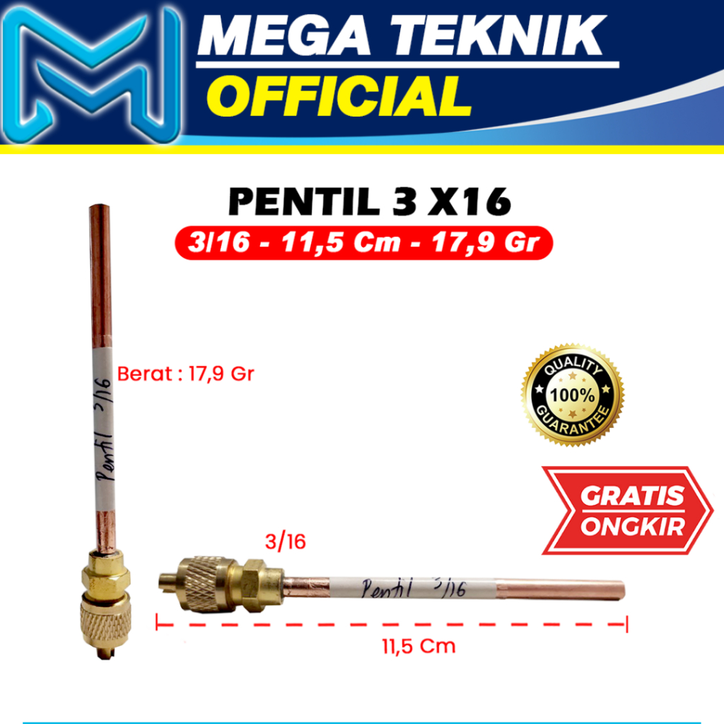 Jual Pentil Pengisian Freon Kulkas / Freezer ukuran Pipa 3/16 Filler Tube Shopee Indonesia