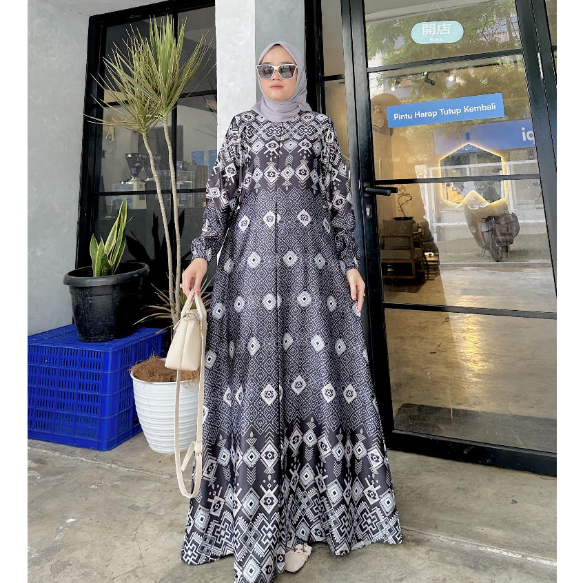 Jual Gamis Silk Premium Wanita Muslim Terbaru Kekinian Model Elegan