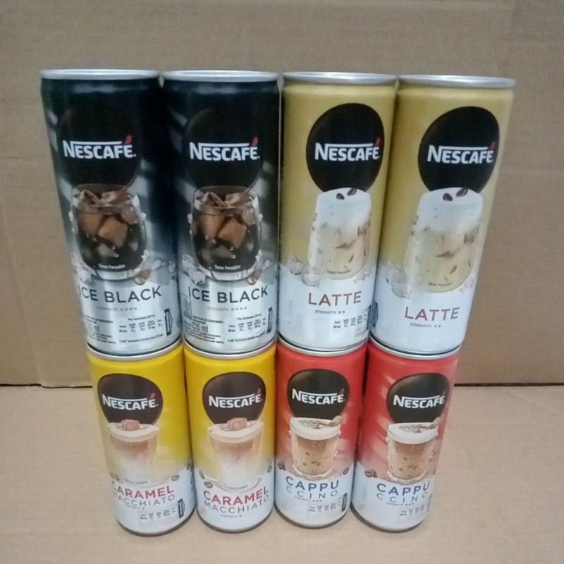 Jual NESCAFE COFFEE KALENG ICE BLACK/LATTE/CAPPUCINO/CARAMEL (HARGA 1 ...