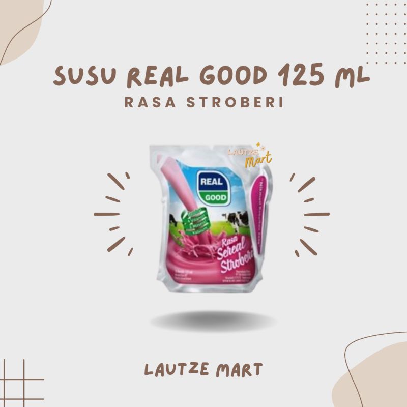 Jual Susu Real Good Pouch Rasa Stroberi 125 ml | Shopee Indonesia
