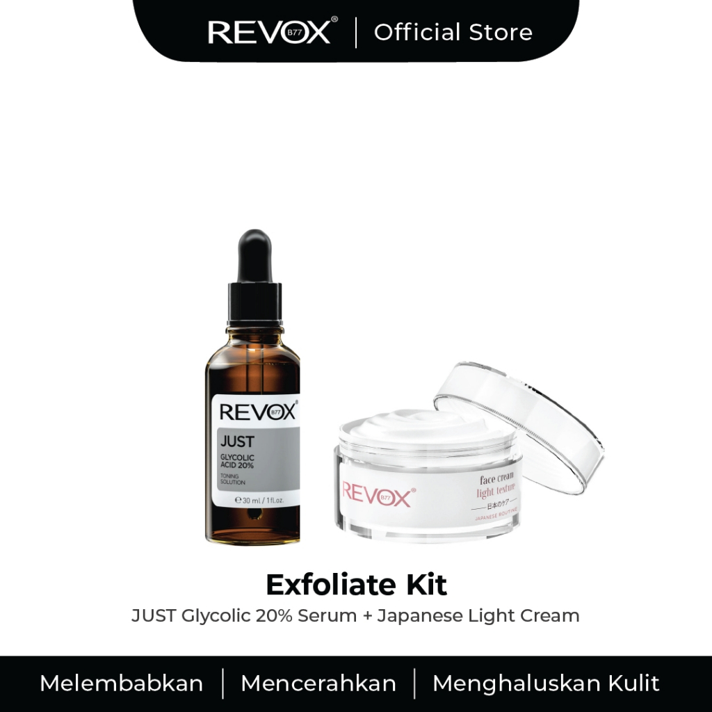 Jual [Bundle] REVOX B77 Exfoliate Kit (Glycolic Acid 20 & Japanese