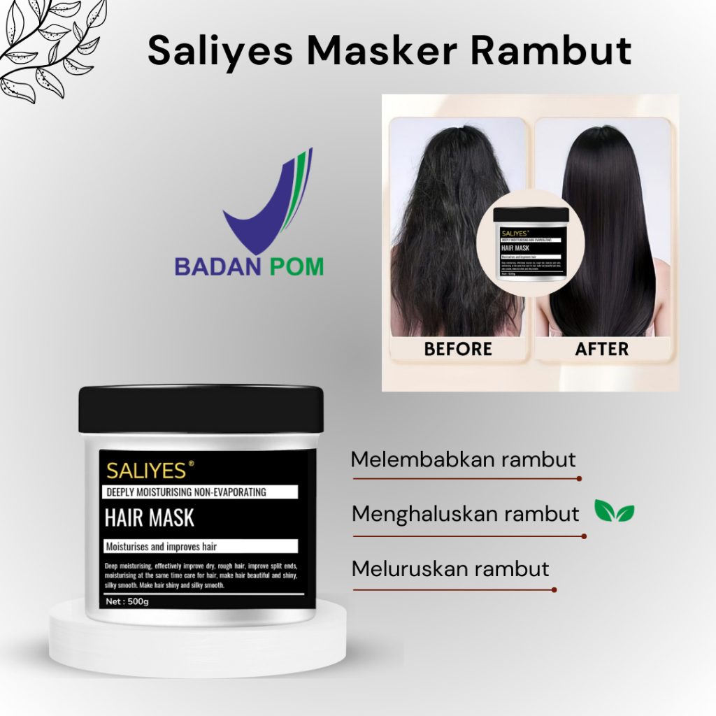 Jual [SUDAH BPOM] SALIYES MASKER RAMBUT Deeply Moisturising Non ...