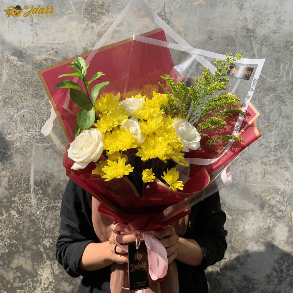 Jual Buket Bunga Fresh Flower Size Medium Bouquet Bunga Mawar Asli ...