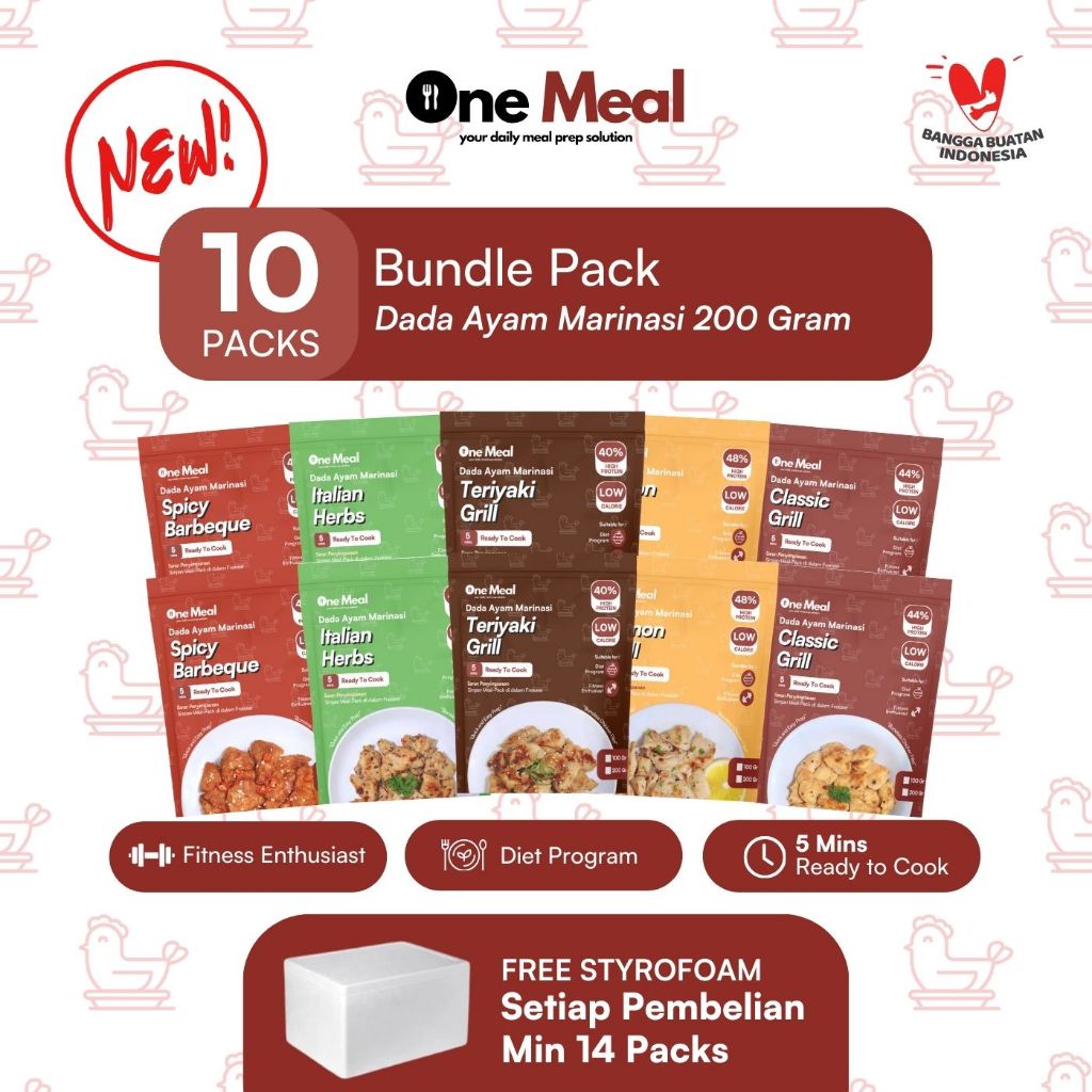 Jual Dada Ayam Fillet Lauk Marinasi 10 Packs 200 Gram Mix Variant