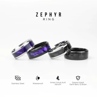 PROJECT NINETYSEVEN - Zephyr Ring - Cincin Pria Wanita Motif Galaxy Anti Karat