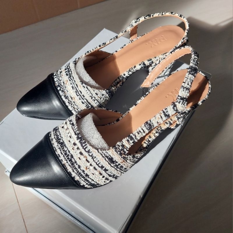 Jual Pixfootwear X SNY the label - Stripes Colette Block Heel (Sepatu ...