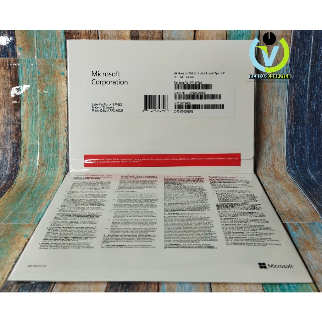 Jual Windows Server 2019 Standard 64 Core 5 CALs With DVD COA Original ...