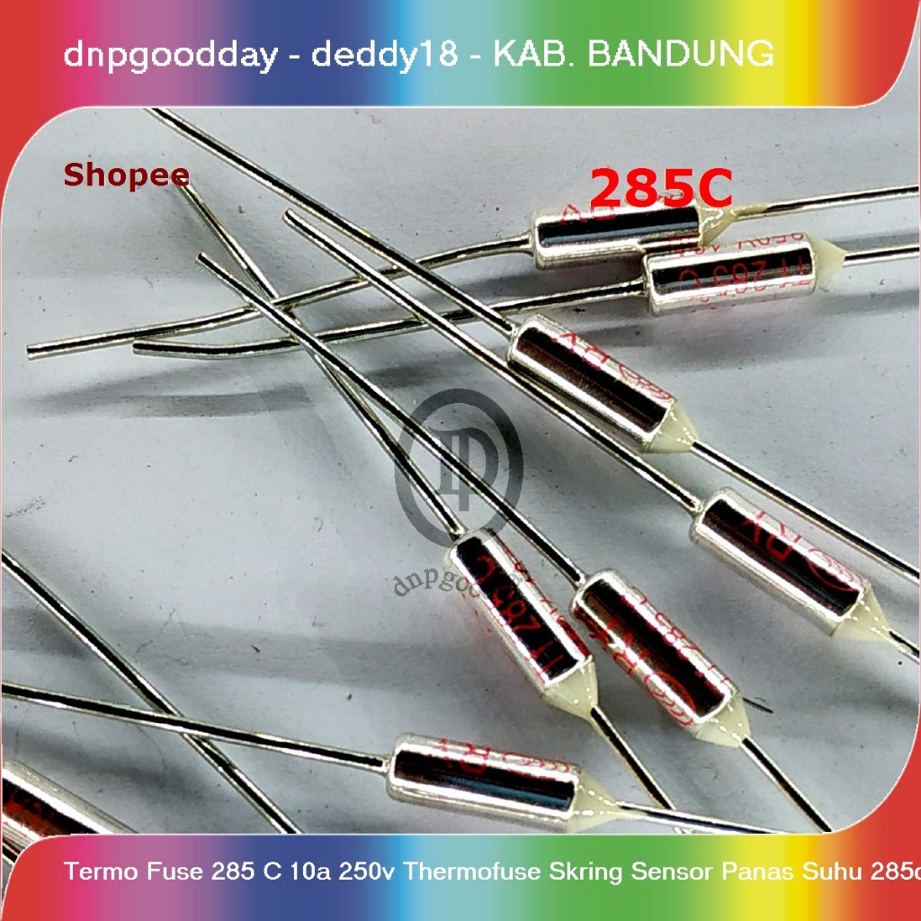 Jual termo fuse 285 c 10a 250v thermofuse skring sensor panas suhu 285c ...