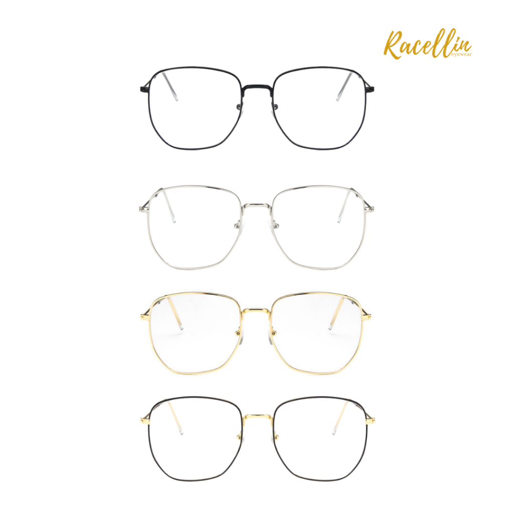Jual Harmony Frame Kacamata Korea Kotak Oversized Besi sudah termasuk ...