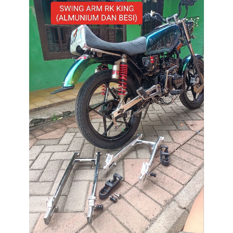 Jual Swing Arm Yamaha Rk King Arm Dudukan Padock Baut Shok Slim Arm Yamaha Rx King Almunium