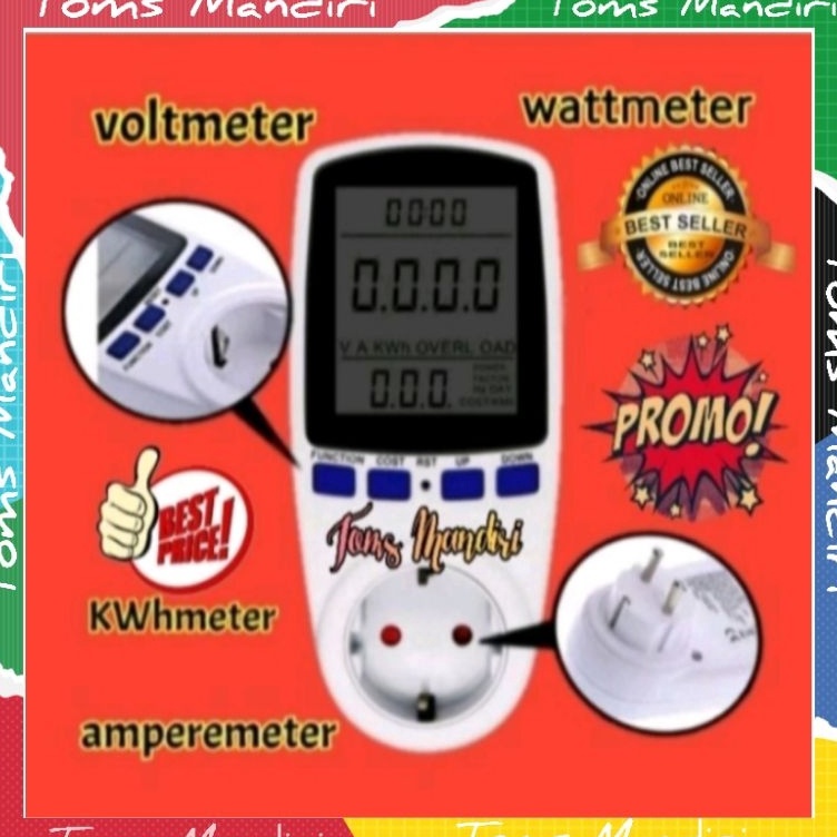 Jual Vd Alat Ukur Test Tegangan Listrik Digital Kwh Volt Watt Amper Meter Otomatis Shopee