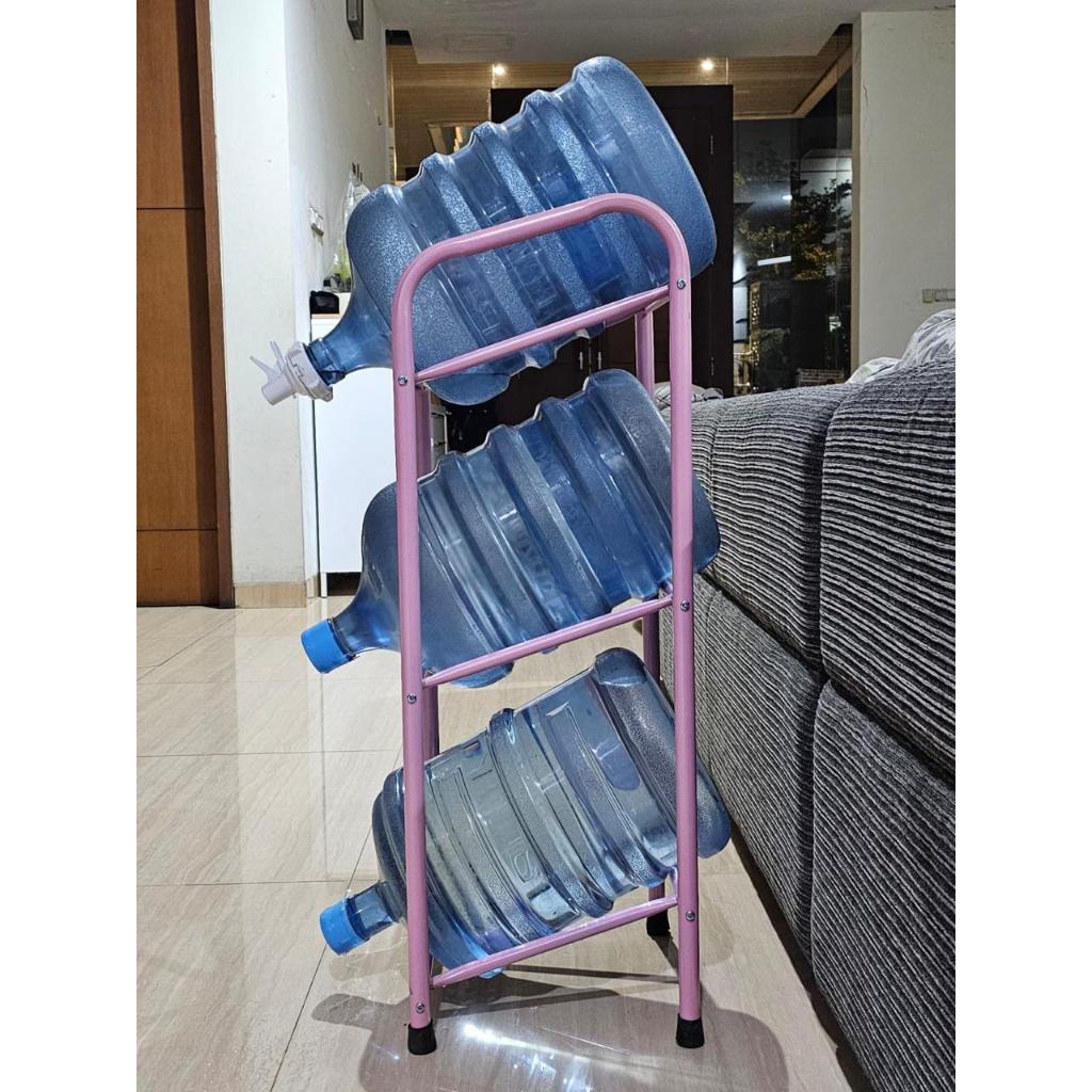 Jual Rak Galon Susun 3 Warna Metalic Rak Dispenser Susun 3 Murah Tanpa Roda Shopee Indonesia 2990