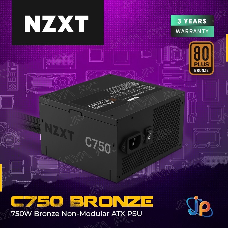 Jual NZXT C750 750W PSU/ Power Supply 750Watt 80+ Bronze | Shopee Indonesia