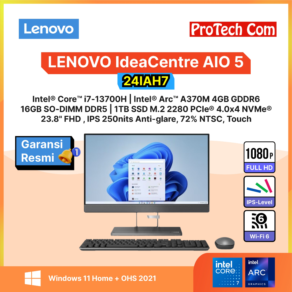 Jual Lenovo Ideacentre Aio Iah Core I H Gb Tb A M Gb