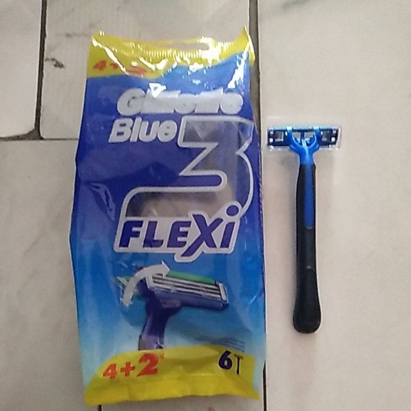 Jual pencukur bulu rambut Gillette Blue flexi. | Shopee Indonesia