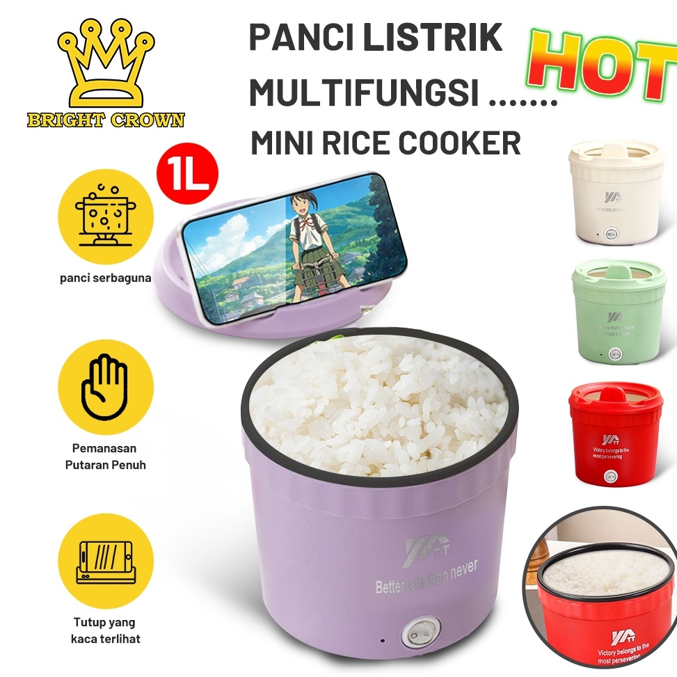 Jual Bright Crown Mini Rice Cooker Panci Listrik Serbaguna 1L Anti ...