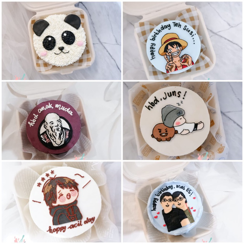 Jual bento cake 2 CHARAKTER / DETAIL, korean cake, tart ulang tahun ...