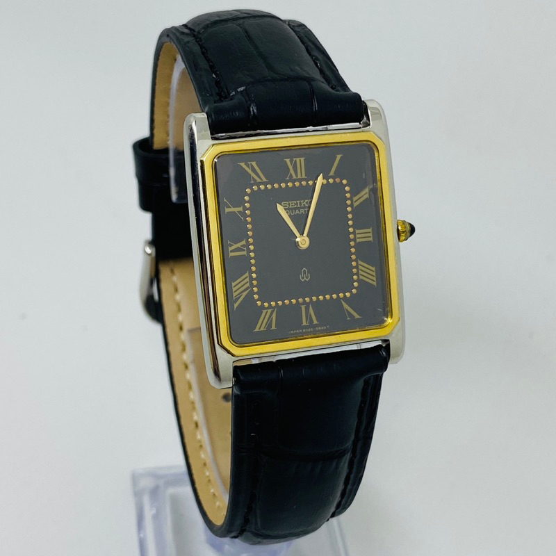 Jual Seiko 6020-5470 Tank Roman Dial Two Tone Black Dial