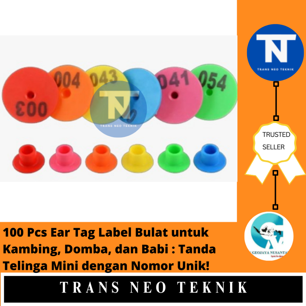 Jual 100 Pcs Ear Tag Label Bulat untuk Kambing, Domba, dan Babi ...