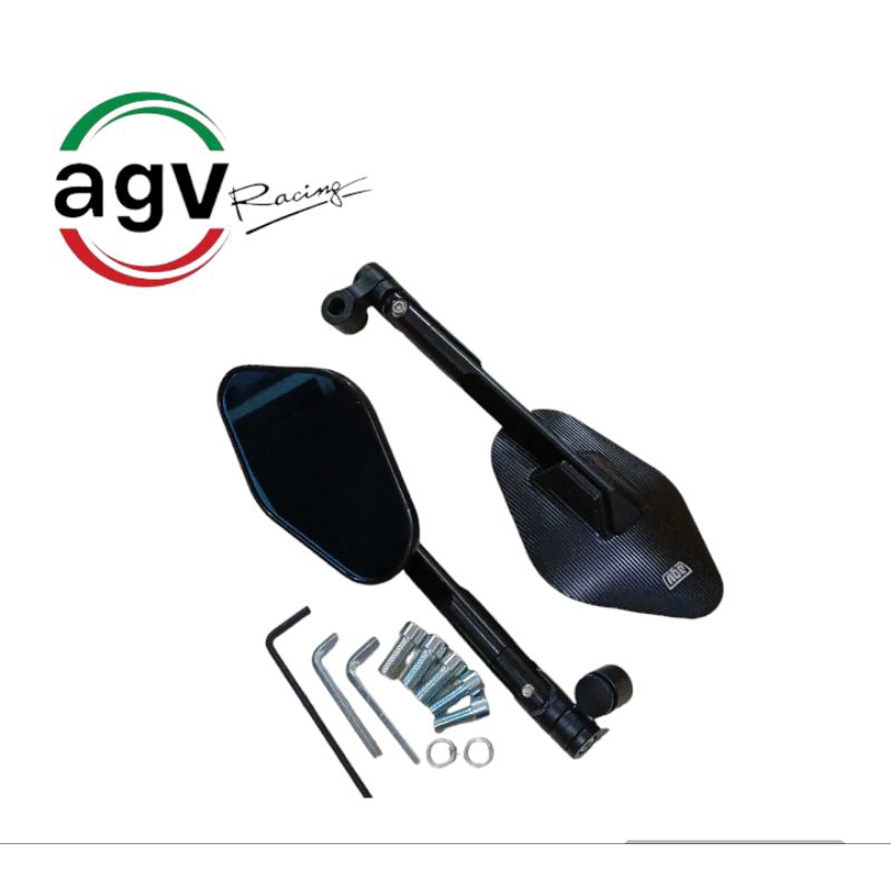 Jual AGV Spion Octagon Ellise Black Series Full CNC Blue Mirror ...