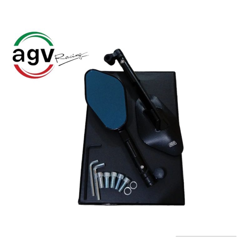 Jual AGV Spion Octagon Ellise Black Series Full CNC Blue Mirror ...