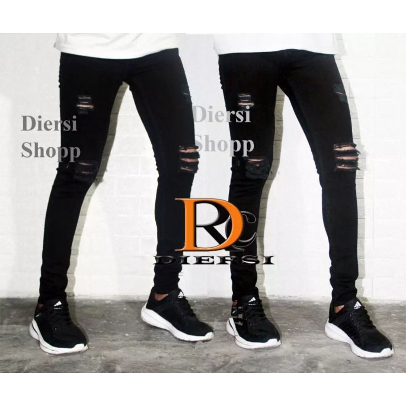 Jual DIERSI STORE CELANA JEANS PANJANG PRIA SKINNY/ CELANA JEANS SOBEK