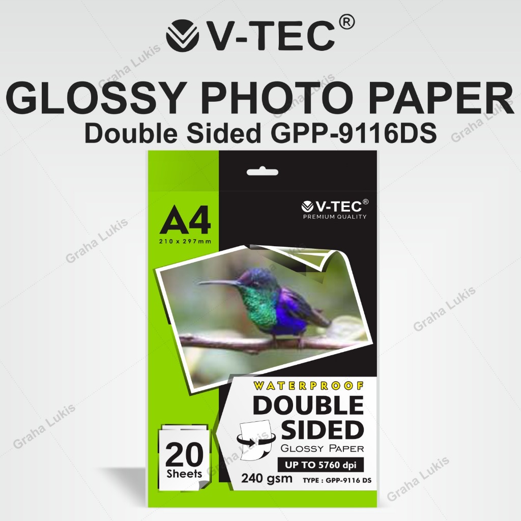 Jual V Tec Glossy Photo Paper A4 240 Gsm Gpp 9116ds Wp Double Sided