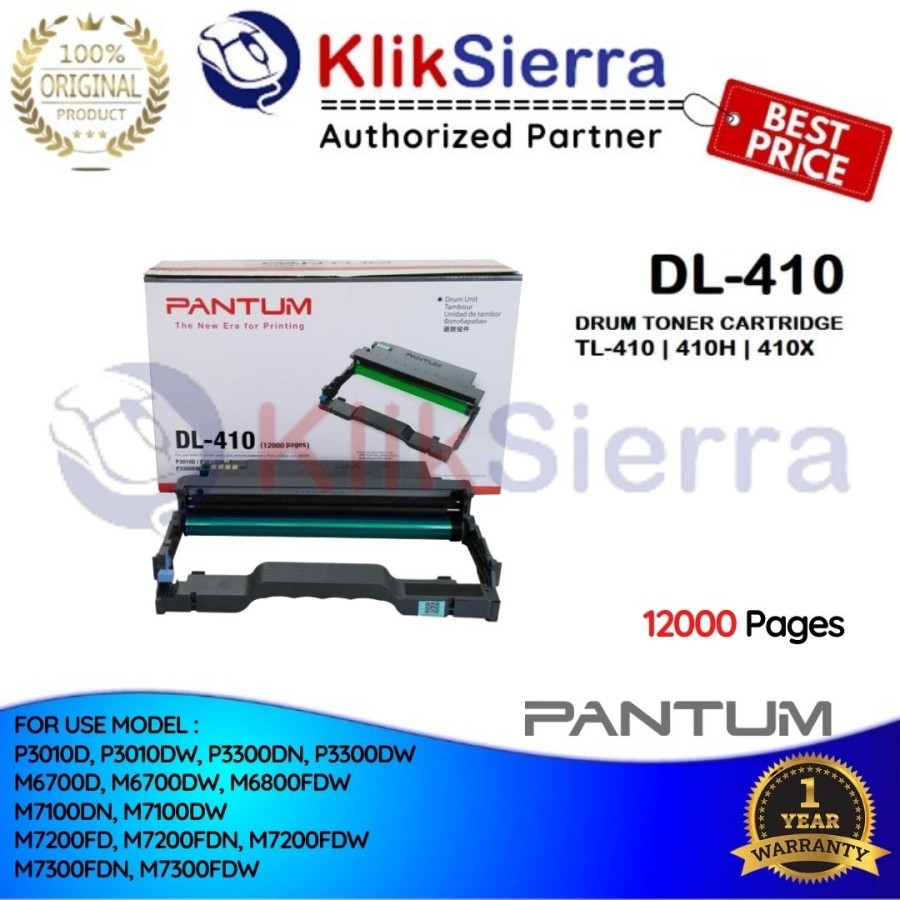 Jual PANTUM DL-410 Drum Cartridge DL410 Yield 12.000 pages for Toner ...