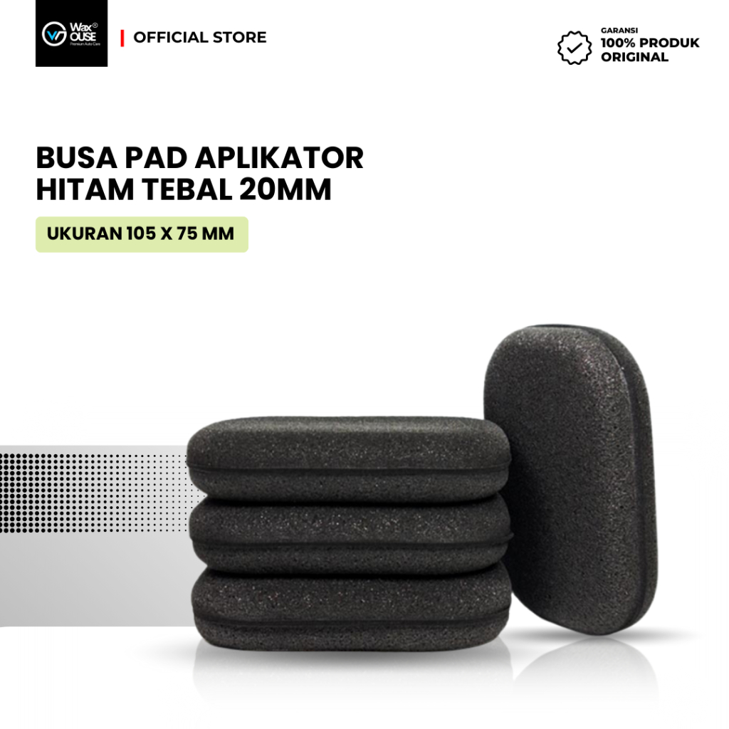 Jual Waxouse Busa Pad Aplikator Hitam Applicator Pad Busa Waxing Poles Mobil Dan Motor