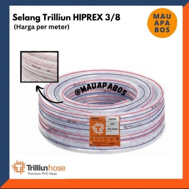 Jual Selang Air Benang Trilliun Hiprex Ukuran Inch Harga Per Meter