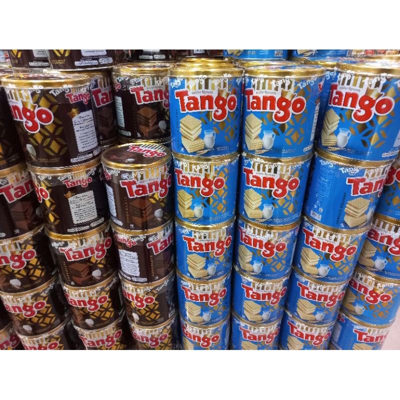 Jual WAFER TANGO KALENG 290 GRAM WAFER TANGO KEMASAN BARU RASA COKLAT ...