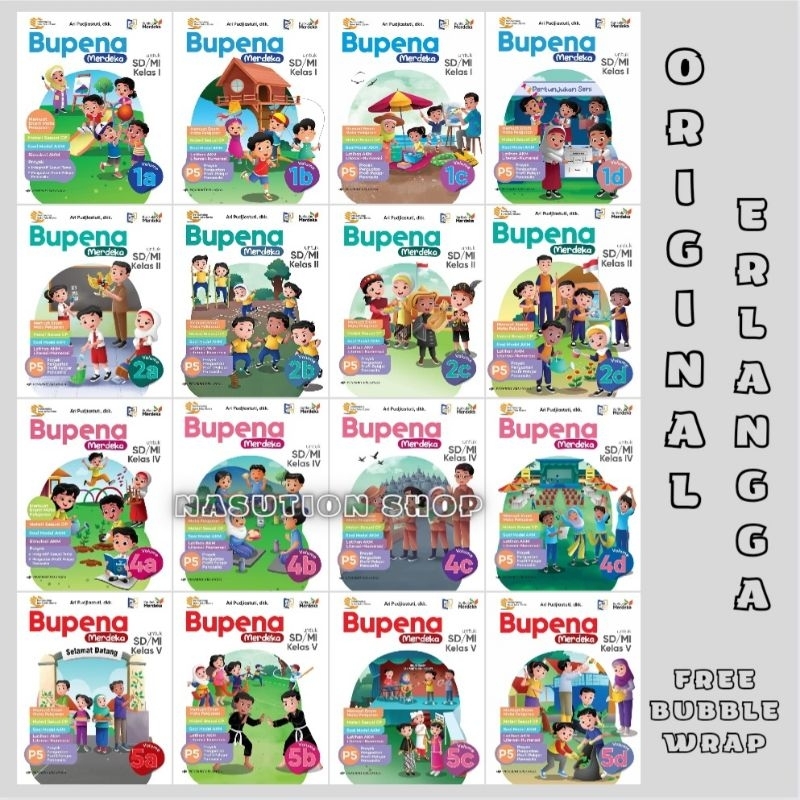 Jual Buku Bupena Kelas 1 2 3 4 5 6 SD Erlangga Kurikulum Merdeka Volume ...