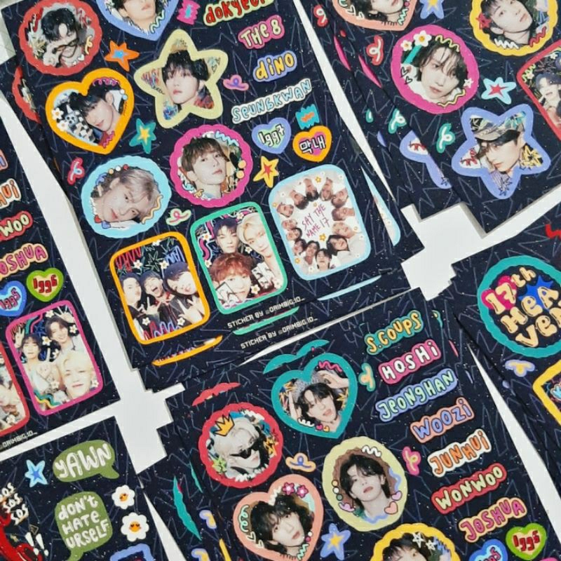 Jual 17 FANMADE STICKER - 17 Heaven Version | Ready Stock | Shopee ...