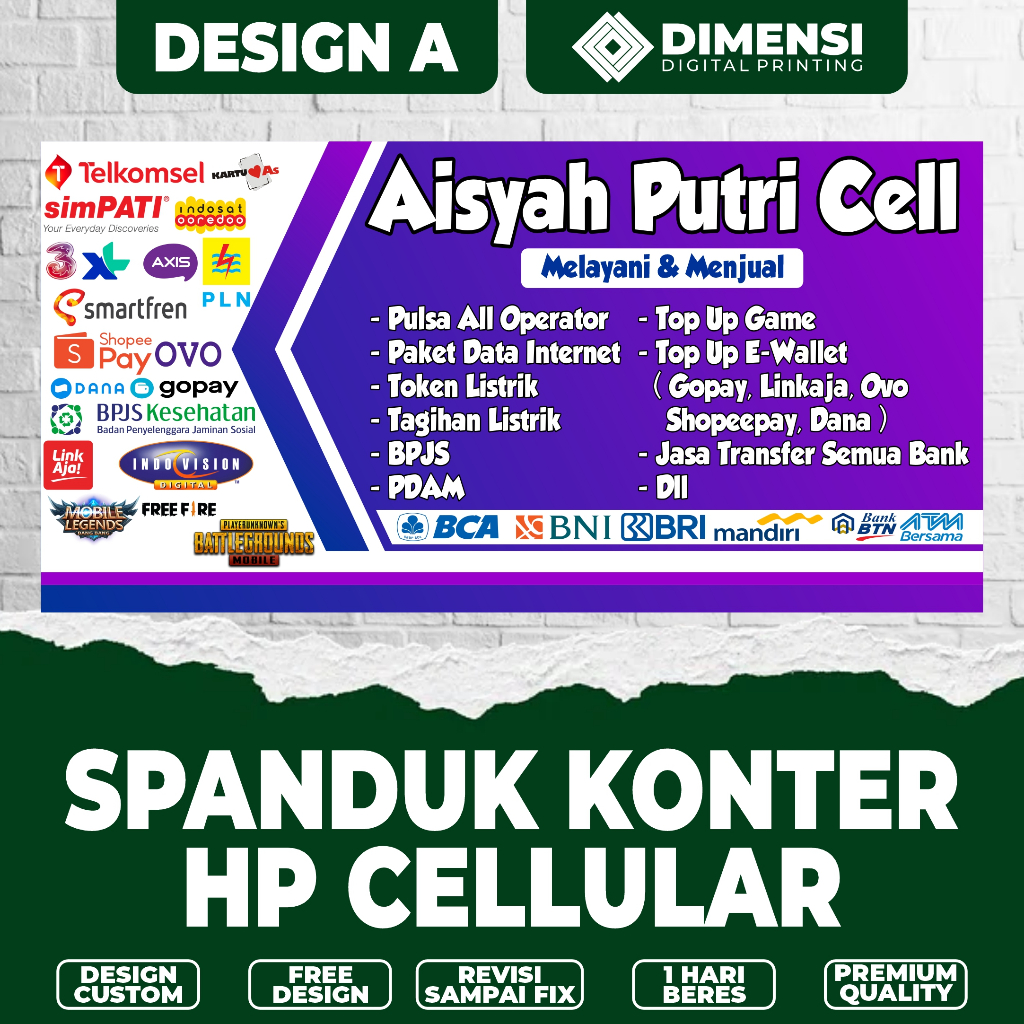 Jual Spanduk konter hp / banner konter hp / banner spanduk hp cellular ...