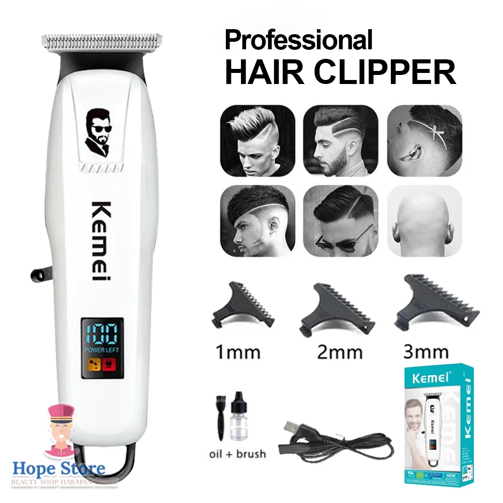 Alat Cukur Rambut Elektrik Kemei KM PG232 Hair Clipper Jenggot Kumis Rambut Recharger | AutoStock
