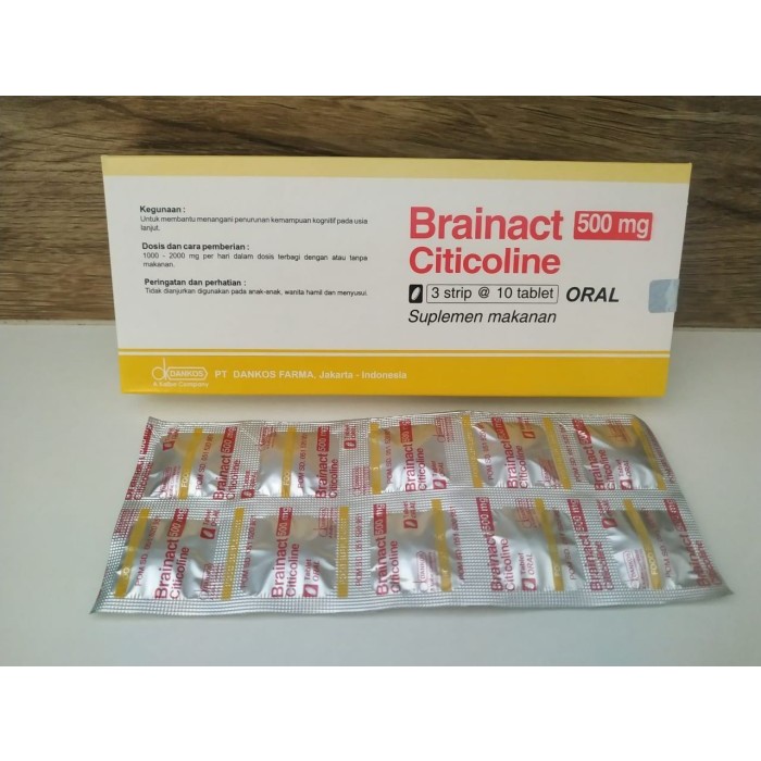 Jual Brainact 500mg / citicoline isi 3strip | Shopee Indonesia