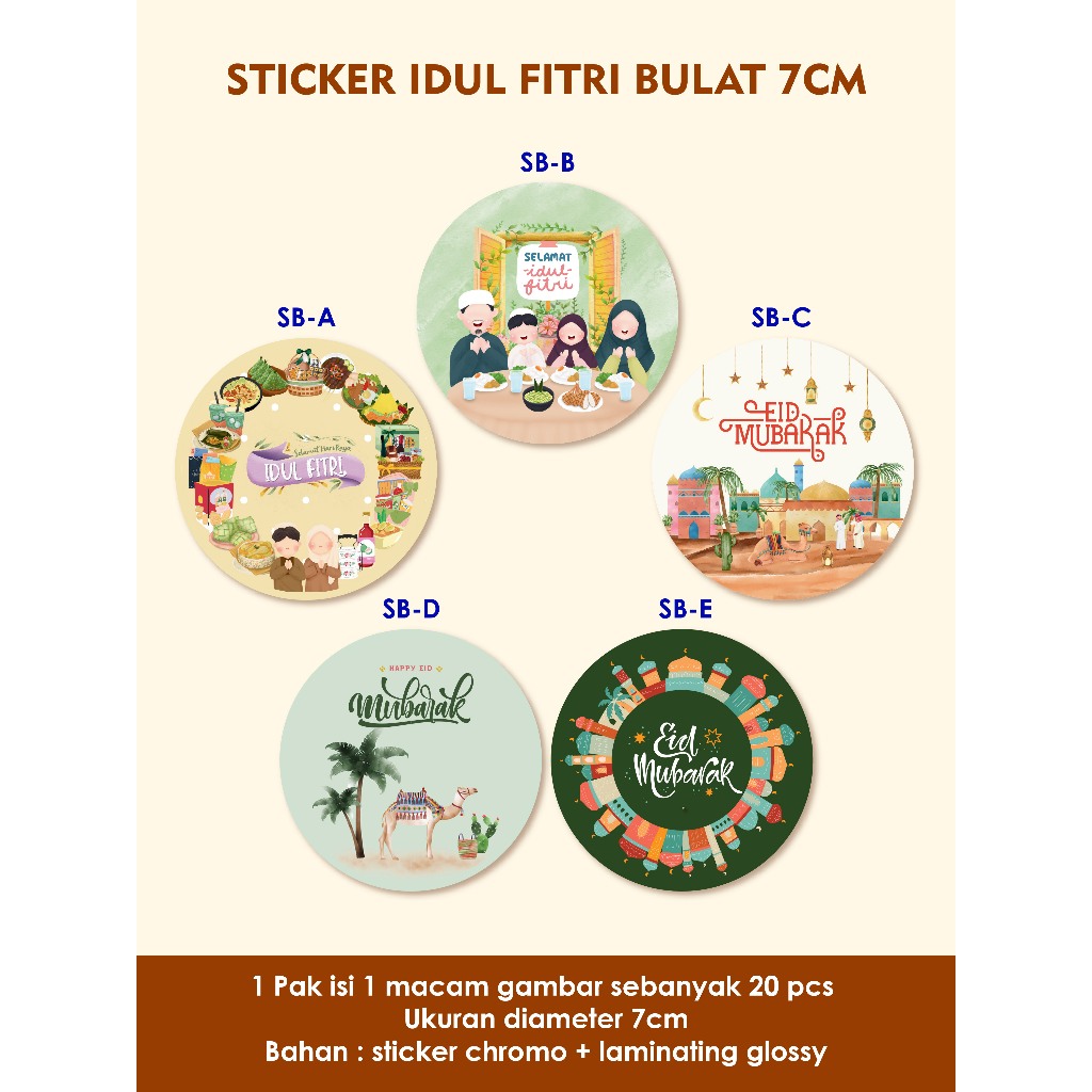 Jual Stiker Bulat Toples Lebaran Idul Fitri Shopee Indonesia