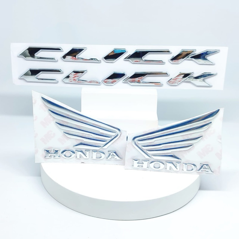 Jual emblem click logo timbul click 2pcs kiri kanan dan fulset | Shopee ...