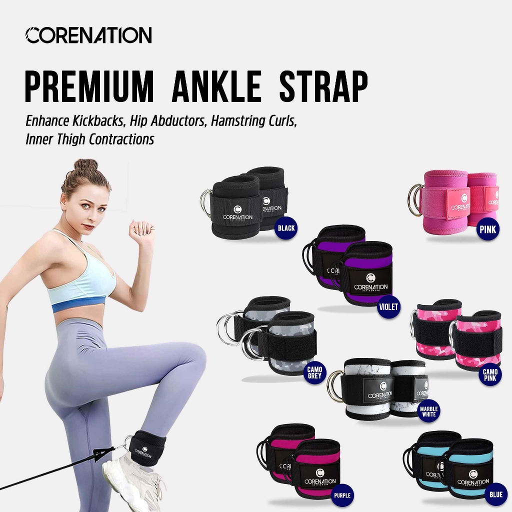 Jual CoreNation Premium Ankle Strap | Ankle Strap Fitness Gym & Fitness ...