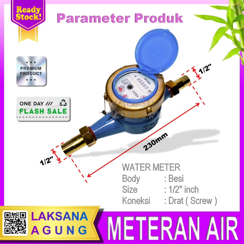 Jual Meteran air besi 1/2 inch | Meteran air SUPER - IMD- AMNB - MIAMI ...