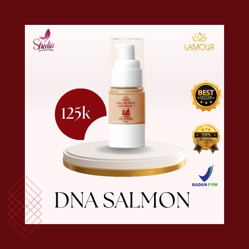 Jual DNA Salmon Glowy Sunscreen SPF 50 PA+++ , Perlindungan matahari ...