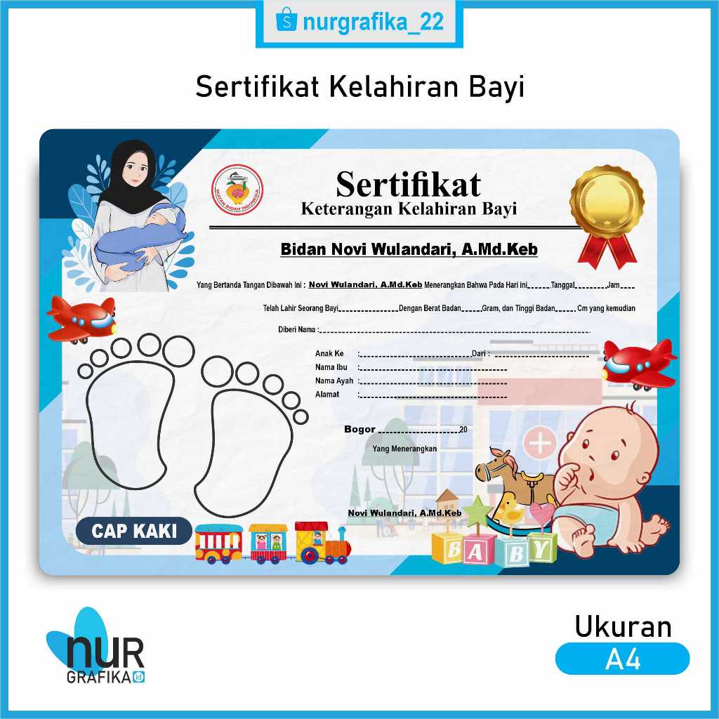 Jual Sertifikat Kelahiran Bayi A4 | Shopee Indonesia