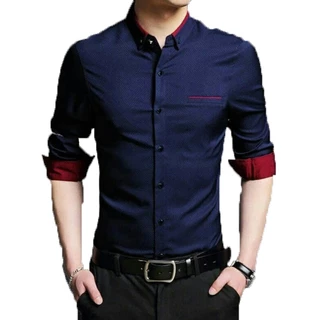 FortKlass raffi kemeja polos pria lengan panjang formal slimfit cowok cowok cowo Slim Fit Casual Tangan Formal Kerja Kantor