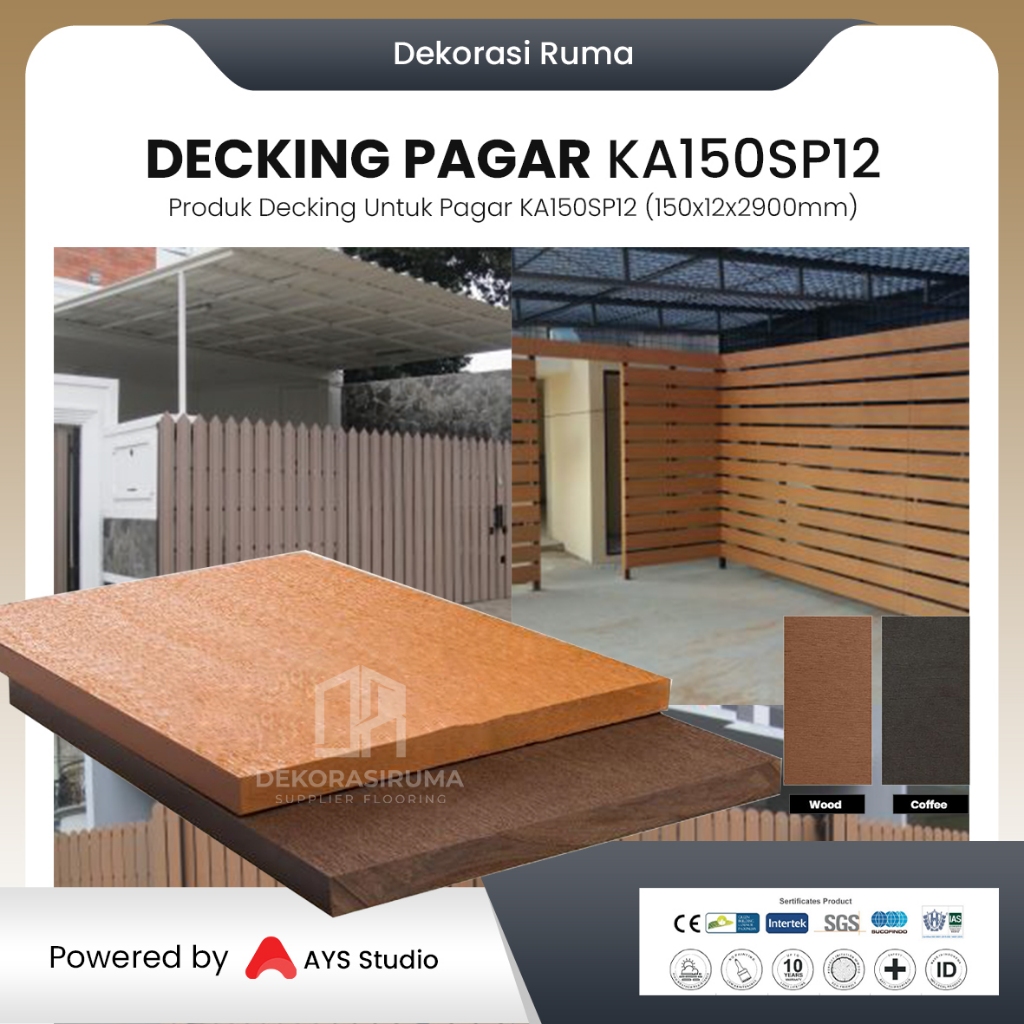 Jual KA150SP12 / Pagar Kayu WPC (150x12x2900mm) Shopee Indonesia
