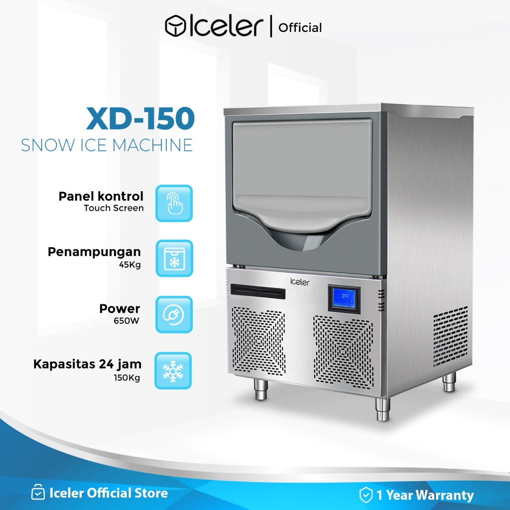 Jual Iceler Snow Ice Mesin Es Serut 150KG/24JAM Hotpot ,Seafood ,Daging ...