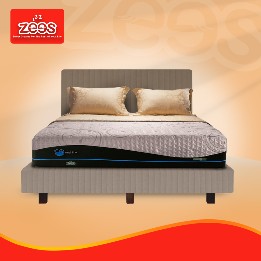 Jual Zees Spring Bed Kasur I Miss U White Dark Brown - Mattress Only ...