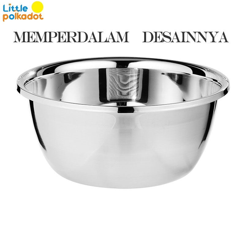 Jual Versi Premiumwadah Makanan Wadah Sup Memperdalam Desainnya Baskom Stainless Steel Wadah